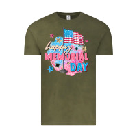 Vintage Olive Happy Memorial Day Vintage Tee - FaDigitalArtStudio