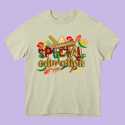 Cinco De Mayo Special Education Heavy Core Tee Designed By Cowgirlartshop