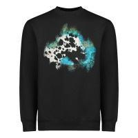 Black cowhide turquoise patch Heavyweight Sweatshirt - AdoDesignShop
