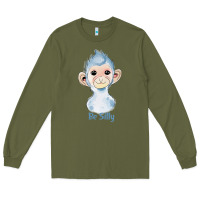 Army Green monkey cute animals Long Sleeve Tee - RanaPortraitStore