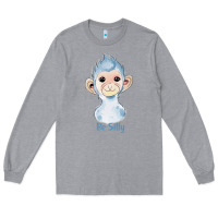 Heather Grey monkey cute animals Long Sleeve Tee - RanaPortraitStore