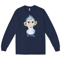 Navy monkey cute animals Long Sleeve Tee - RanaPortraitStore