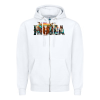 White longhorn mama Zipper Hoodie - AdoDesignShop