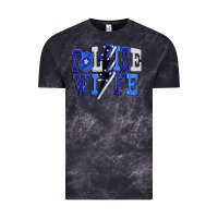 Cloud Black Police wife Vintage Tee - FaDigitalArtStudio