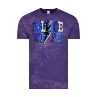 Cloud Purple Police wife Vintage Tee - FaDigitalArtStudio