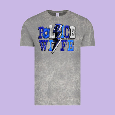 Police Wife Vintage Tee Designed By Fadigitalartstudio