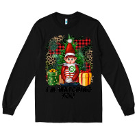 Black I'm Watching You Elf Long Sleeve Tee - FaDigitalArtStudio