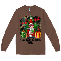 Chestnut I'm Watching You Elf Long Sleeve Tee - FaDigitalArtStudio