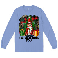Colony Blue I'm Watching You Elf Long Sleeve Tee - FaDigitalArtStudio