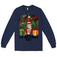 Navy I'm Watching You Elf Long Sleeve Tee - FaDigitalArtStudio