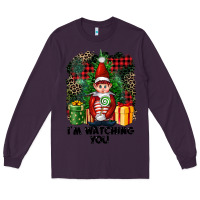 Plum I'm Watching You Elf Long Sleeve Tee - FaDigitalArtStudio