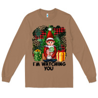Toasted Coconut I'm Watching You Elf Long Sleeve Tee - FaDigitalArtStudio