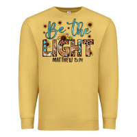 Antique Gold be the light matthew 5 14 Premium Sweatshirt - JahusDesignShop