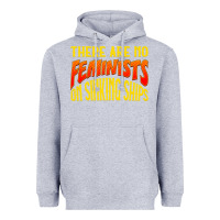 Heather Grey anti feminist there are no feminists Heavyweight Hoodie - linhVisuals