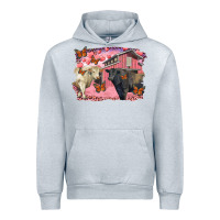 Heather Grey valentine's day barn and black angus with charolais Urban Hoodie - RanaPortraitStore