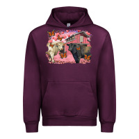 Mauve Wine valentine's day barn and black angus with charolais Urban Hoodie - RanaPortraitStore