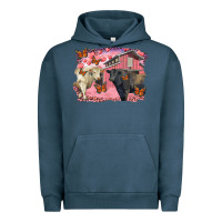 Pigment Midnight Navy valentine's day barn and black angus with charolais Urban Hoodie - RanaPortraitStore