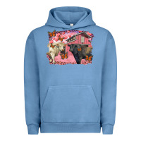 Pigment Pebble Blue valentine's day barn and black angus with charolais Urban Hoodie - RanaPortraitStore