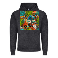 Vintage Black western cactus aztec seamless pattern Vintage Hoodie - BundleAndBundleShop