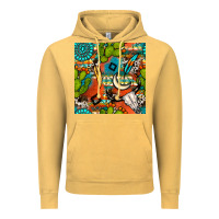 Vintage Mustard western cactus aztec seamless pattern Vintage Hoodie - BundleAndBundleShop