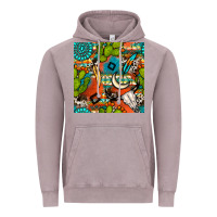 Vintage Zinc western cactus aztec seamless pattern Vintage Hoodie - BundleAndBundleShop