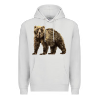 Dove Grey Brown Bear Premium Hoodie - LillyAllenDesigns