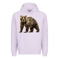 Lilac Brown Bear Premium Hoodie - LillyAllenDesigns