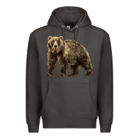 Smoke Brown Bear Premium Hoodie - LillyAllenDesigns