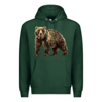 Sports Green Brown Bear Premium Hoodie - LillyAllenDesigns