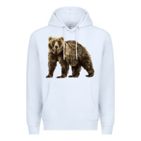 White Brown Bear Premium Hoodie - LillyAllenDesigns