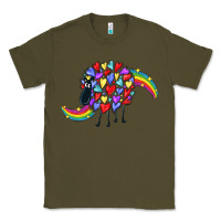 Army Green Rainbow sheep Classic Tee - CowGirlArtShop