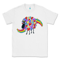 White Rainbow sheep Classic Tee - CowGirlArtShop