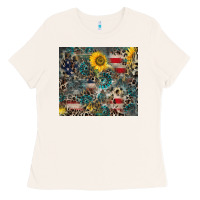 Bone America Flag Leopard Gemstone Sunflower Ladies Tee - CowCowDesign