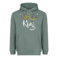 Sage gold crown king Heavyweight Hoodie - linhVisuals