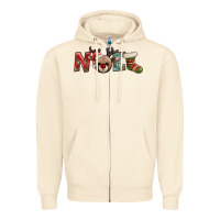 Sandshell noel with sock and reindeer Zipper Hoodie - AdoDesignShop