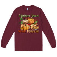 Burgundy whatever spices your pumpkin Long Sleeve Tee - BundleAndBundleShop