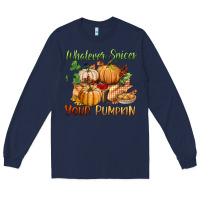 Navy whatever spices your pumpkin Long Sleeve Tee - BundleAndBundleShop