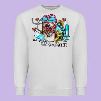 Nurse Life Western Sunflower Gemstone Nurse Premium Sweatshirt Designed By Jahusdesignshop