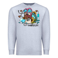 Heather Grey nurse life western sunflower gemstone nurse Premium Sweatshirt - JahusDesignShop