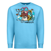 Ocean Blue nurse life western sunflower gemstone nurse Premium Sweatshirt - JahusDesignShop