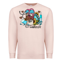 Pale Pink nurse life western sunflower gemstone nurse Premium Sweatshirt - JahusDesignShop
