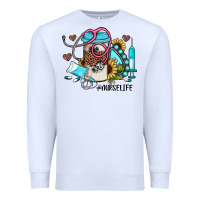 White nurse life western sunflower gemstone nurse Premium Sweatshirt - JahusDesignShop