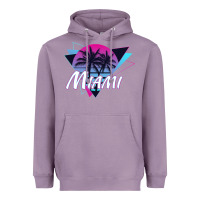 Lavender miami beach souvenir vintage 80s Heavyweight Hoodie - linhVisuals
