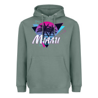 Sage miami beach souvenir vintage 80s Heavyweight Hoodie - linhVisuals