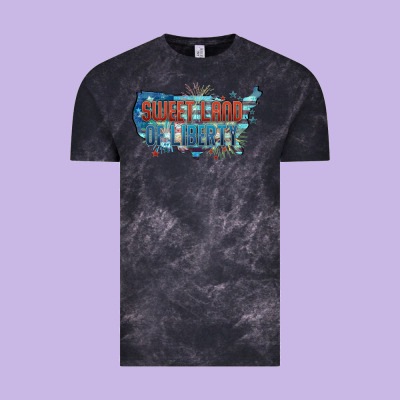 Sweet Land Of Liberty Vintage Tee Designed By Fadigitalartstudio