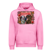 Fuchsia Pink valentine heifers Urban Hoodie - RanaPortraitStore