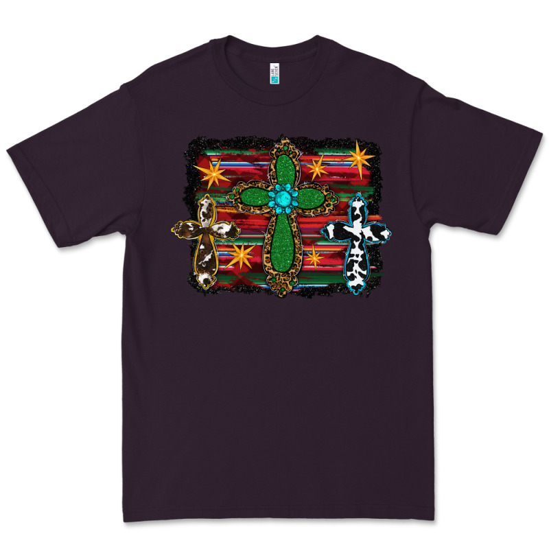 Cross Leopard Cowhide Glitter Serape Premium Tee by RanaPortraitStore | Teevron