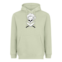 Matcha chef skull and crossbones knives halloween Heavyweight Hoodie - linhVisuals
