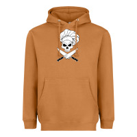 Meerkat chef skull and crossbones knives halloween Heavyweight Hoodie - linhVisuals