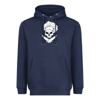 Navy chef skull and crossbones knives halloween Heavyweight Hoodie - linhVisuals